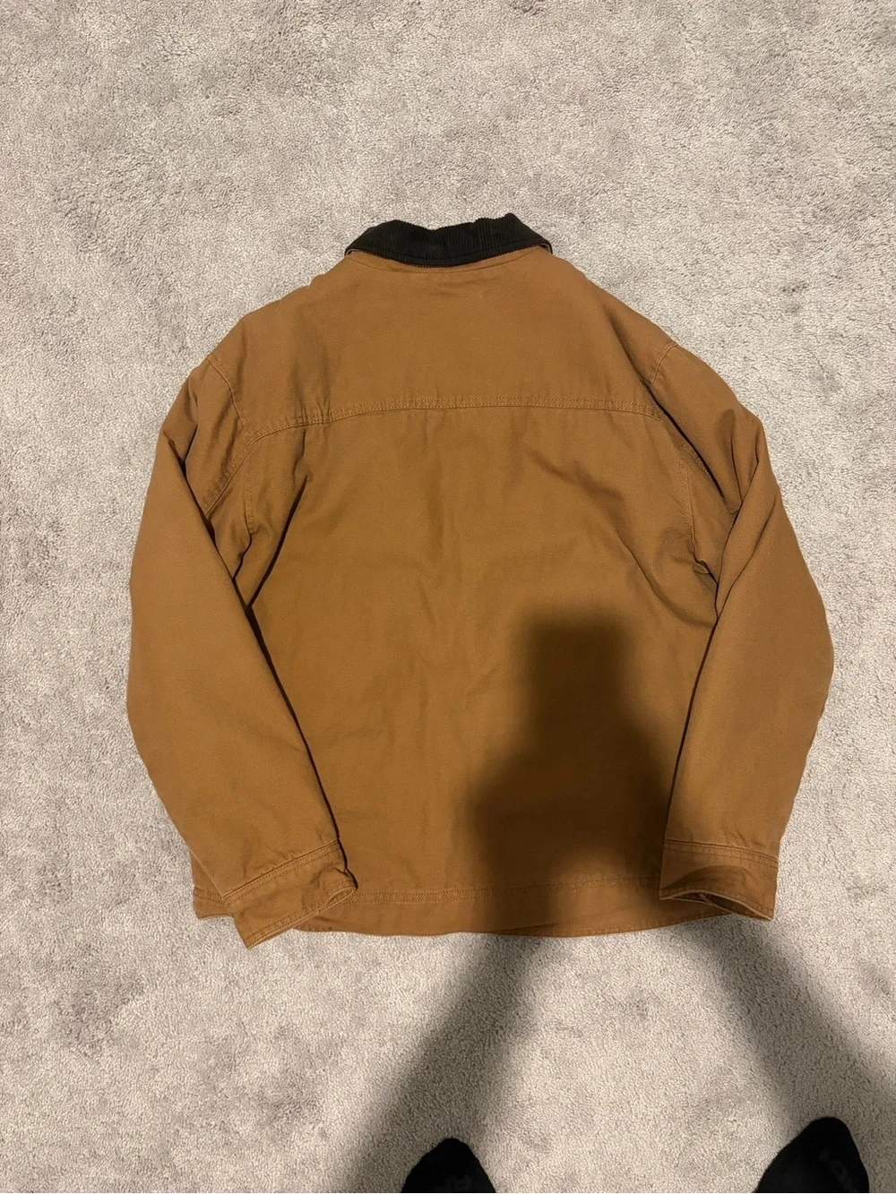 Free Country Brown Work Jacket with Black Corduroy Collar